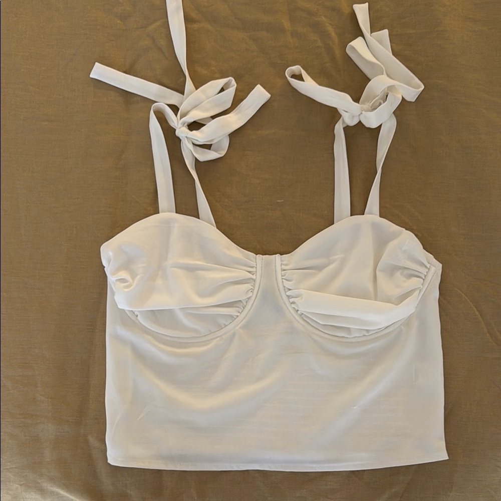 Kendall & Kylie Sweetheart Top with Tie Straps